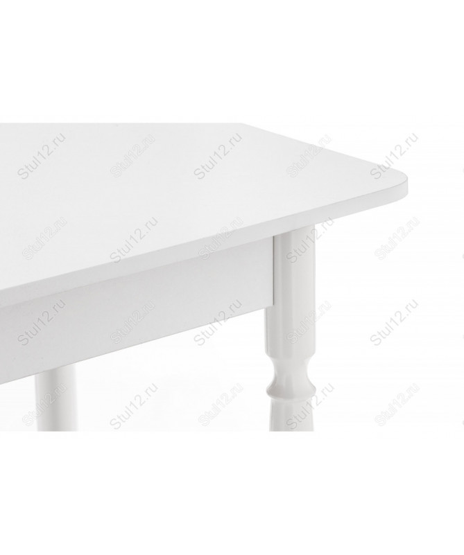 Овальный стол белый глянец