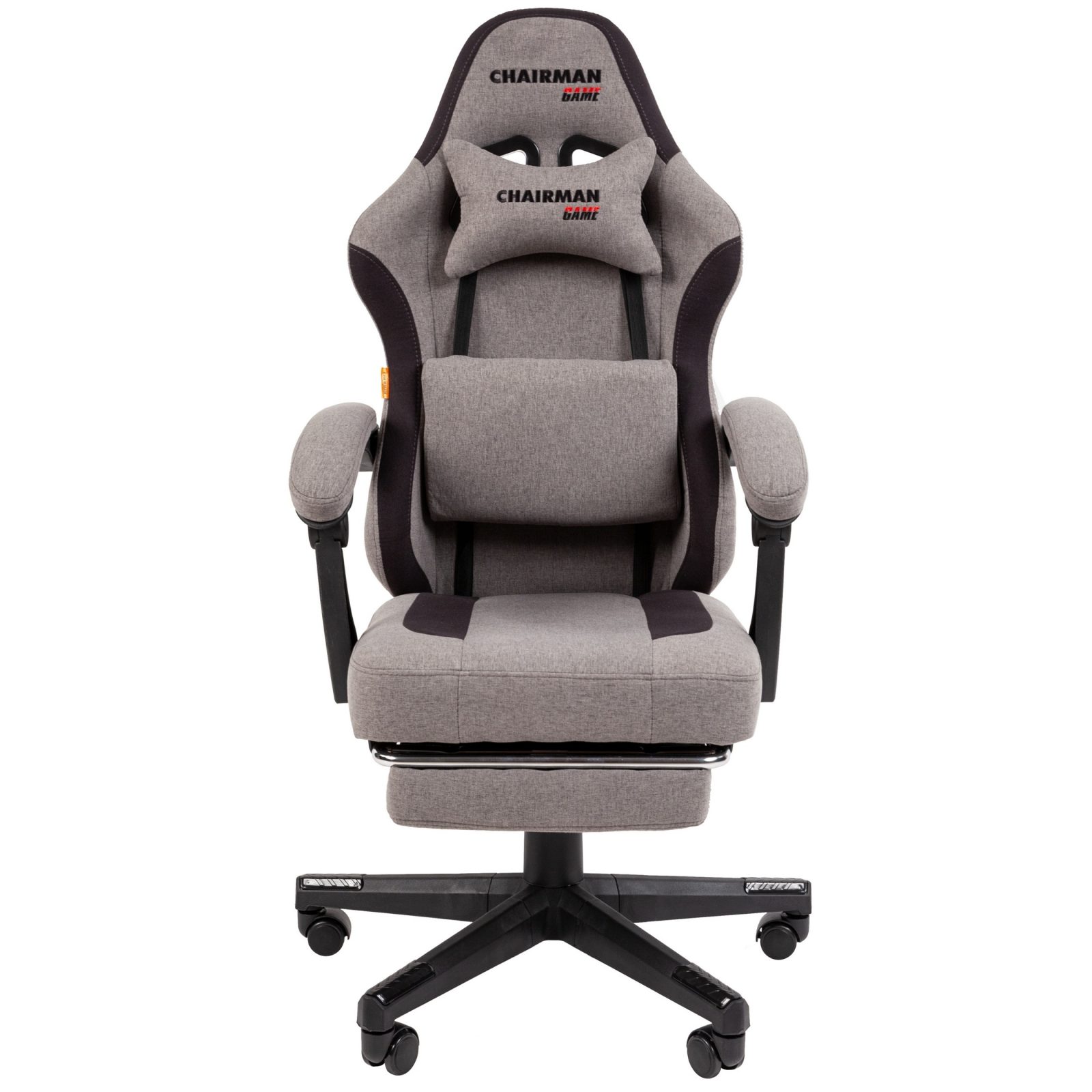 Игровое компьютерное кресло CHAIRMAN 27, ткань, серый/черный (M)