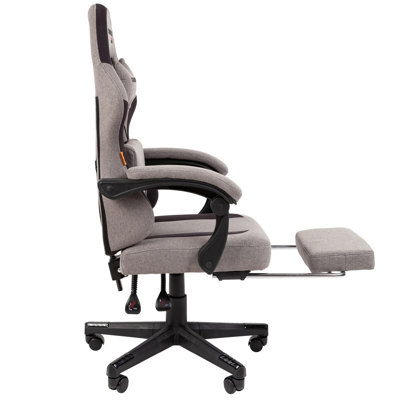 Игровое компьютерное кресло CHAIRMAN 27, ткань, серый/черный (M)