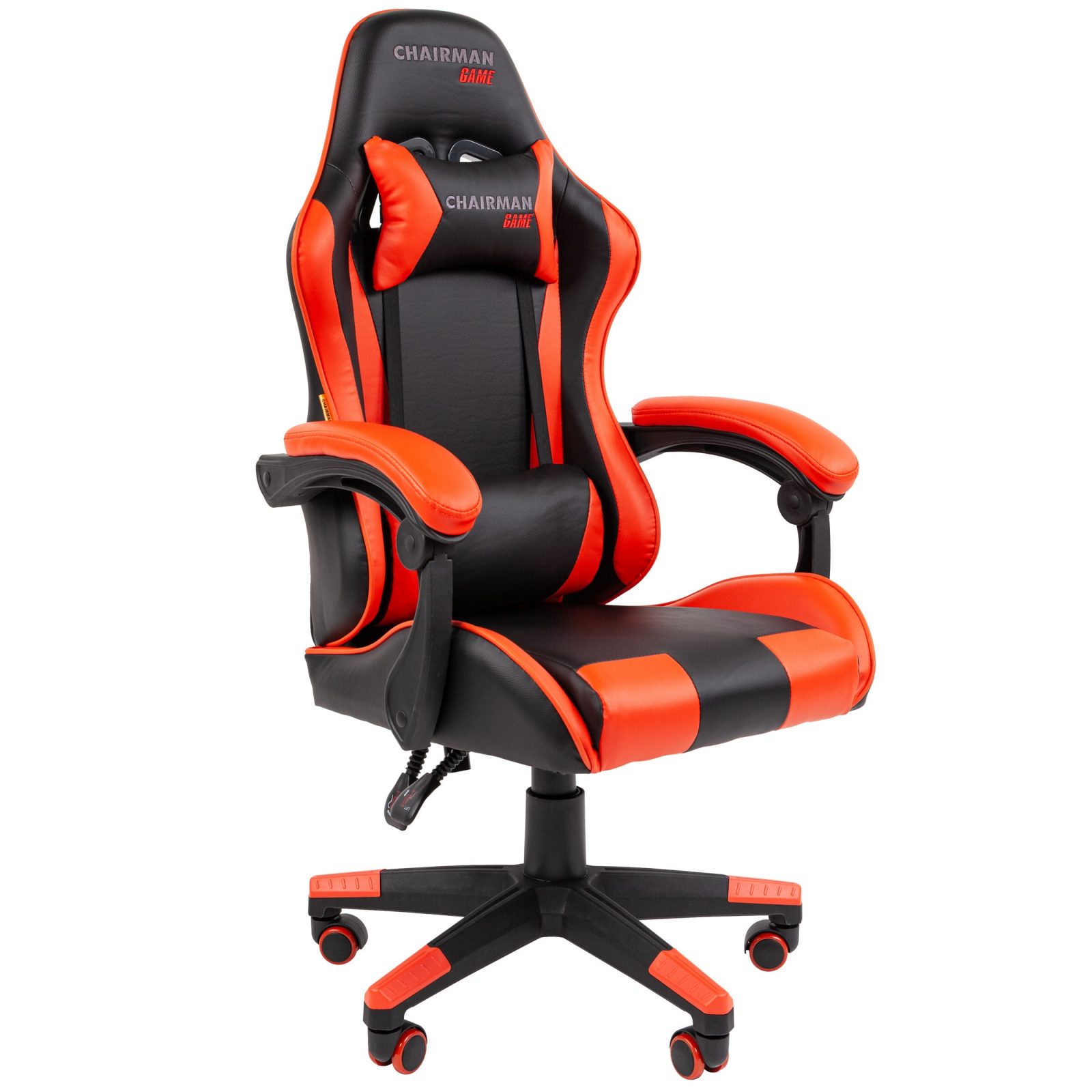 Игровое компьютерное кресло CHAIRMAN 29, экокожа, черный/красный (M)