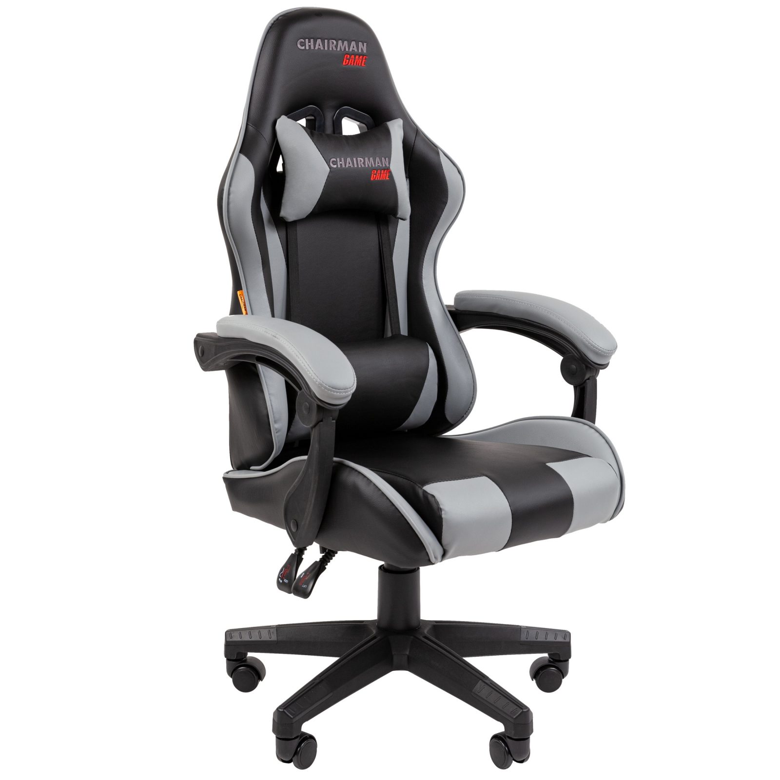Игровое компьютерное кресло CHAIRMAN 29, экокожа, черный/серый (M)