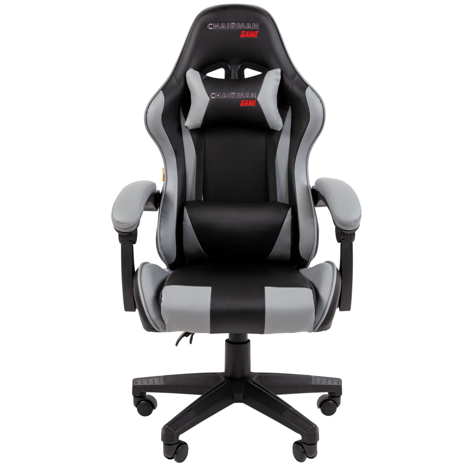 Игровое компьютерное кресло CHAIRMAN 29, экокожа, черный/серый (M)