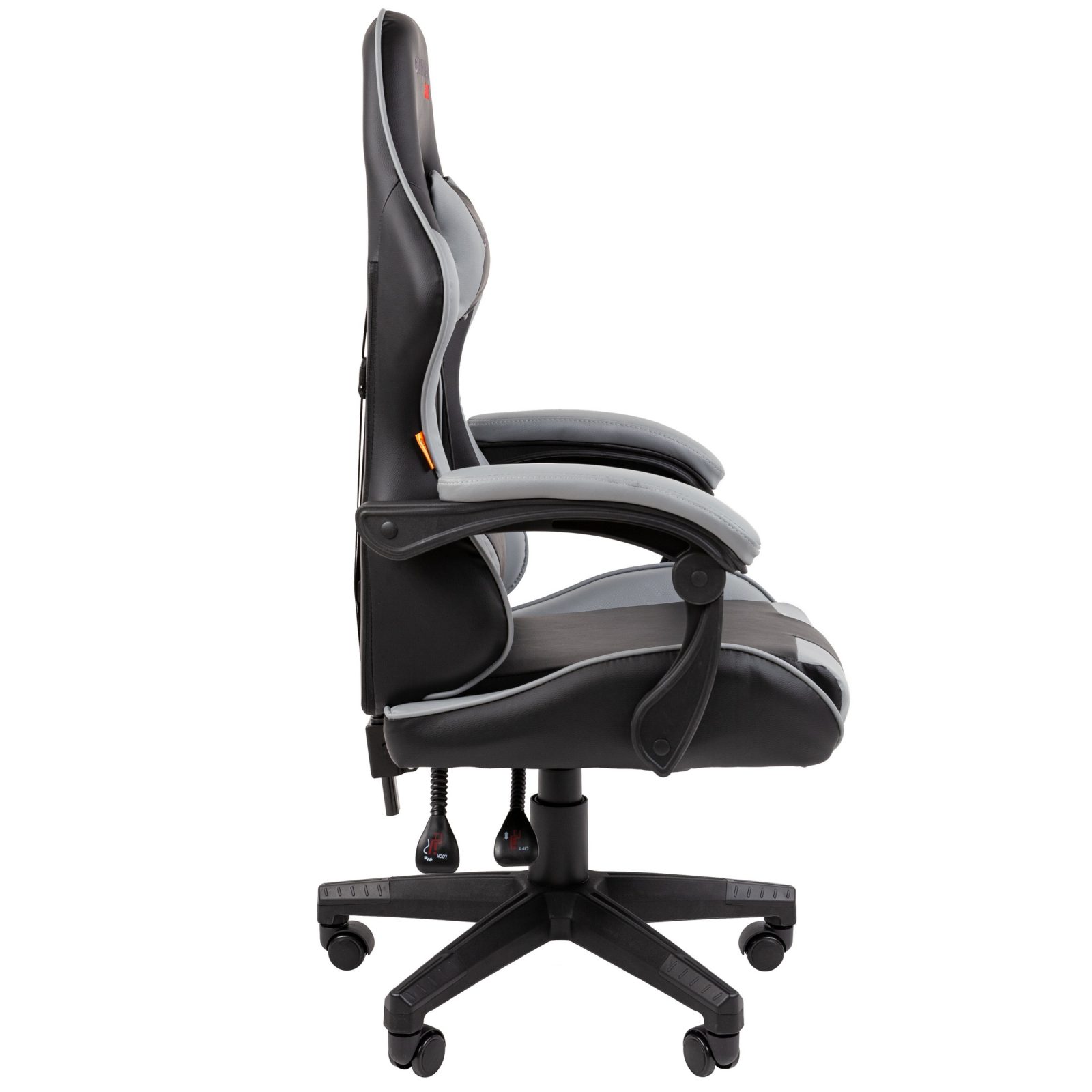 Игровое компьютерное кресло CHAIRMAN 29, экокожа, черный/серый (M)