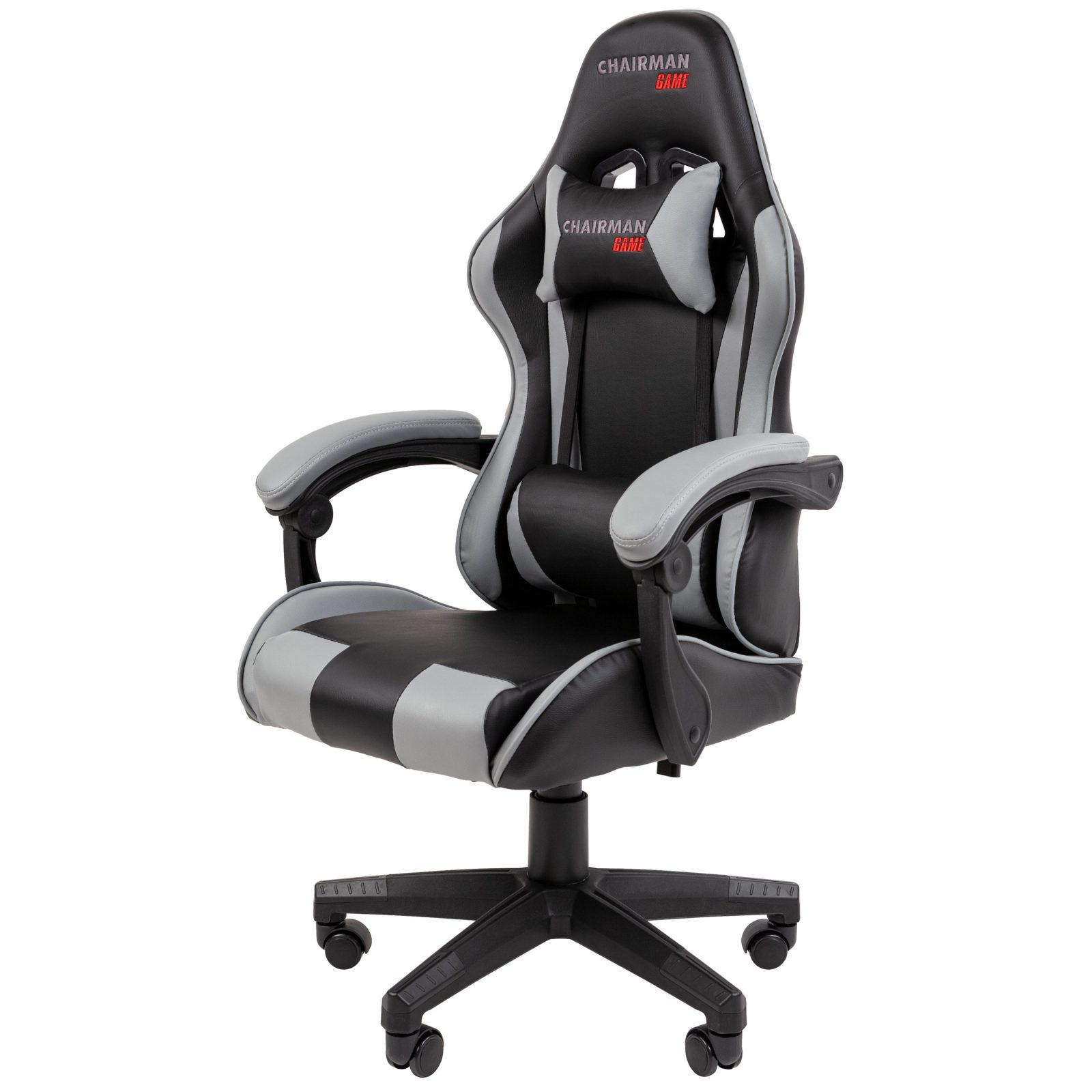 Игровое компьютерное кресло CHAIRMAN 29, экокожа, черный/серый (M)