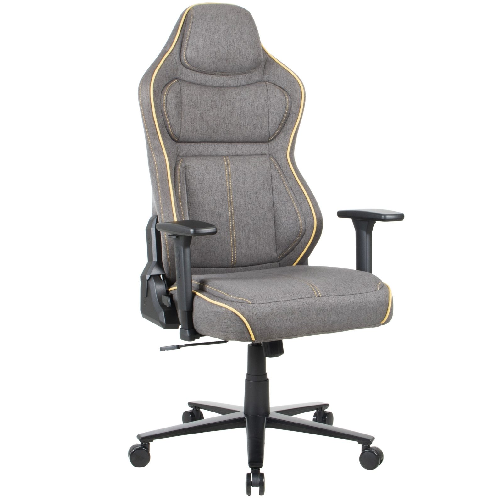 Игровое компьютерное кресло CHAIRMAN 31, ткань, серый/желтый (M)
