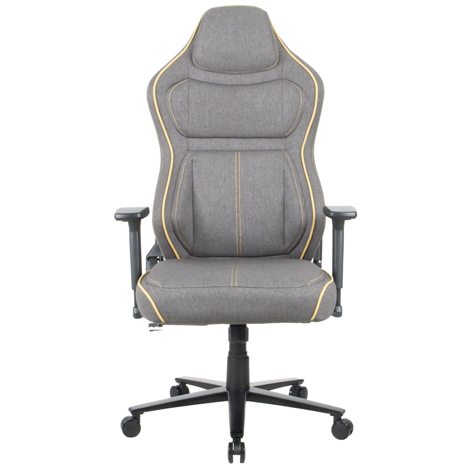 Игровое компьютерное кресло CHAIRMAN 31, ткань, серый/желтый (M)