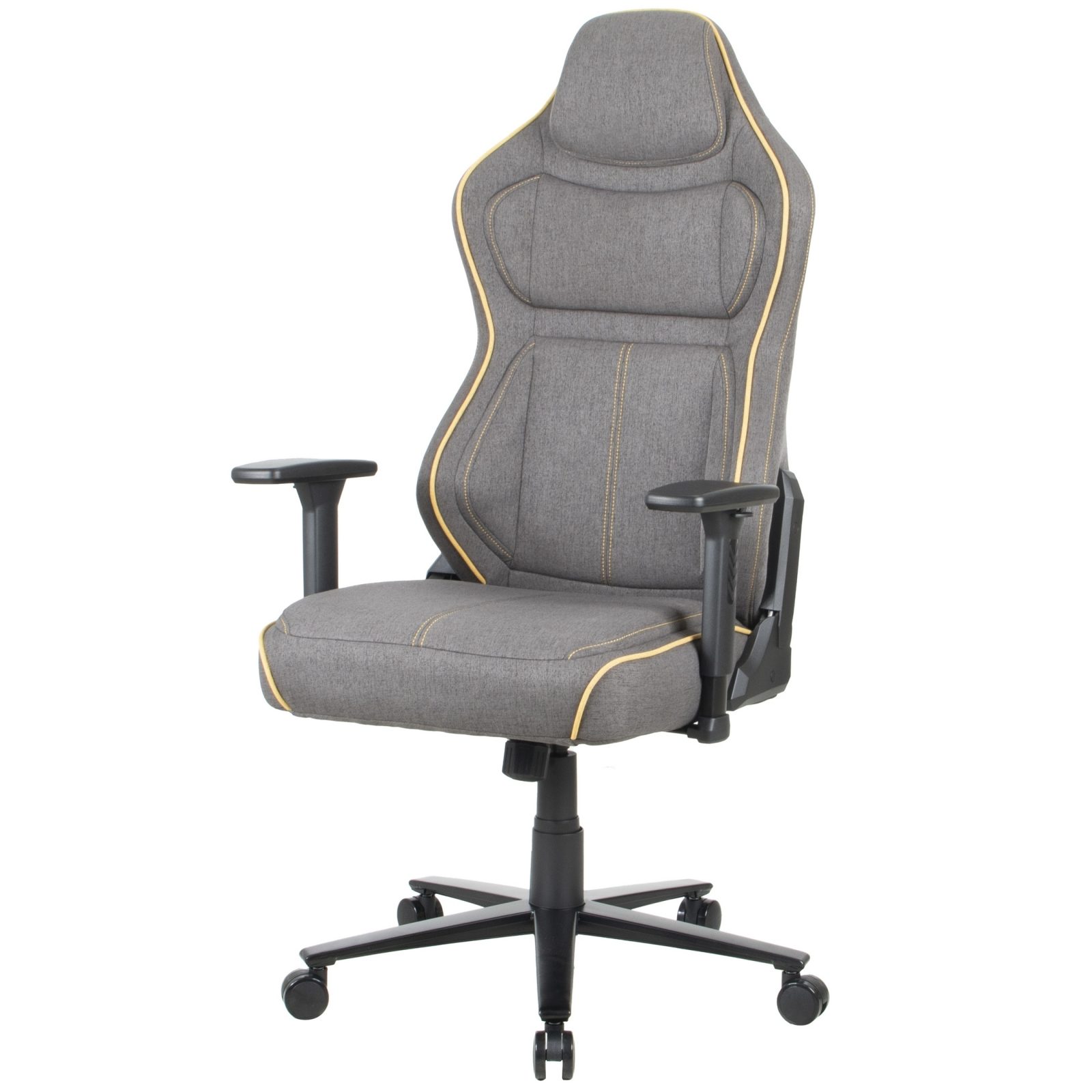 Игровое компьютерное кресло CHAIRMAN 31, ткань, серый/желтый (M)