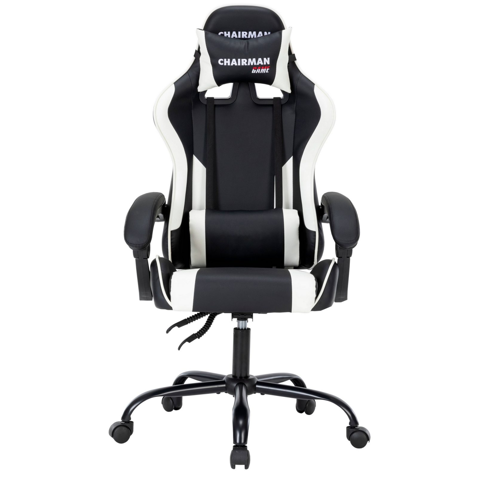 Игровое компьютерное кресло CHAIRMAN 41, экокожа, черный/белый