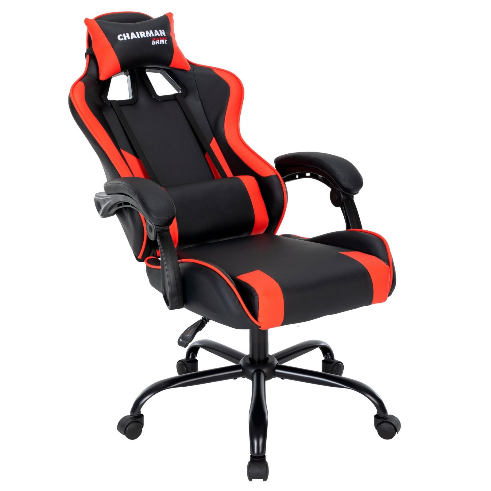 Игровое компьютерное кресло CHAIRMAN 41, экокожа, черный/красный