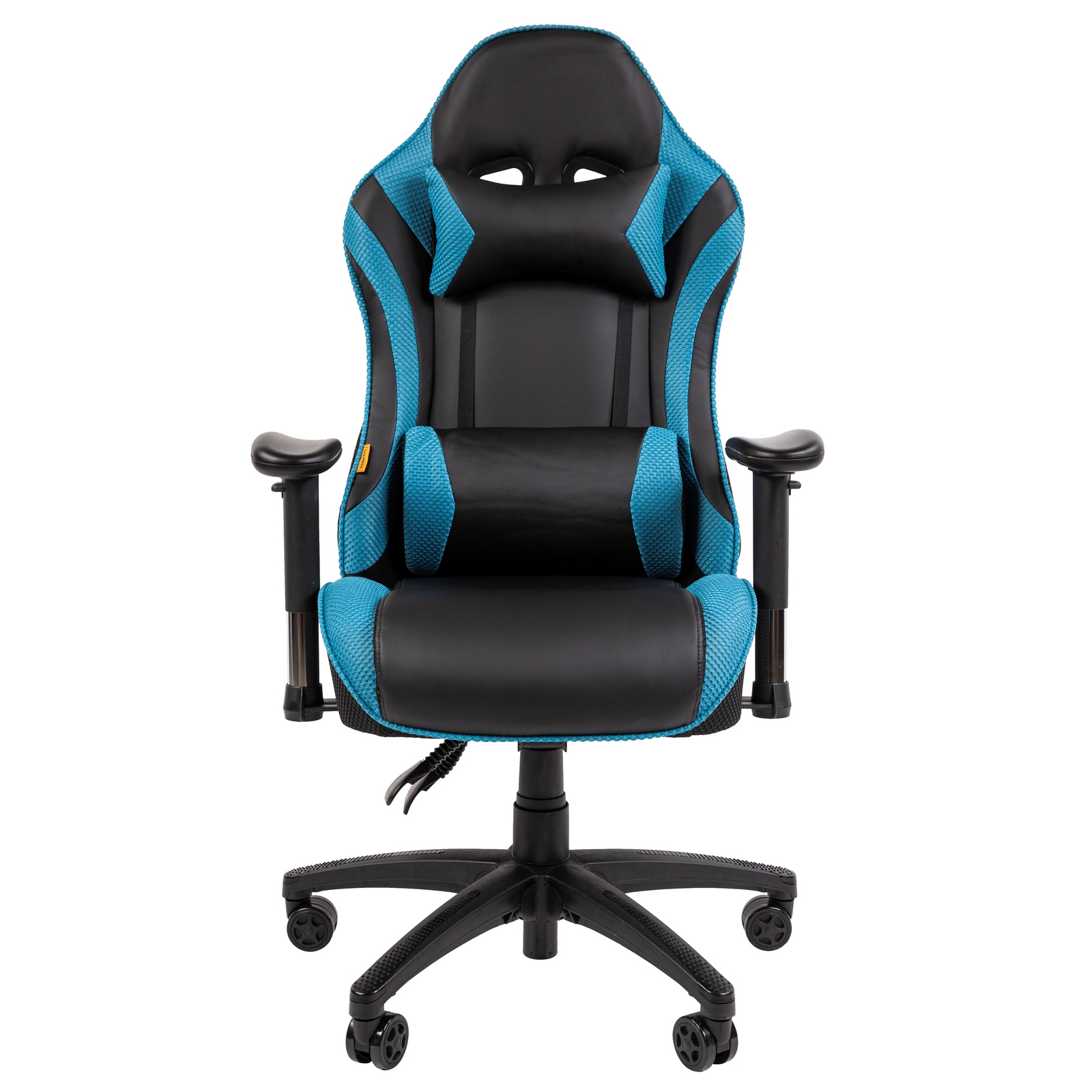 Игровое компьютерное кресло CHAIRMAN 43, экокожа, черный/бирюзовый (M)