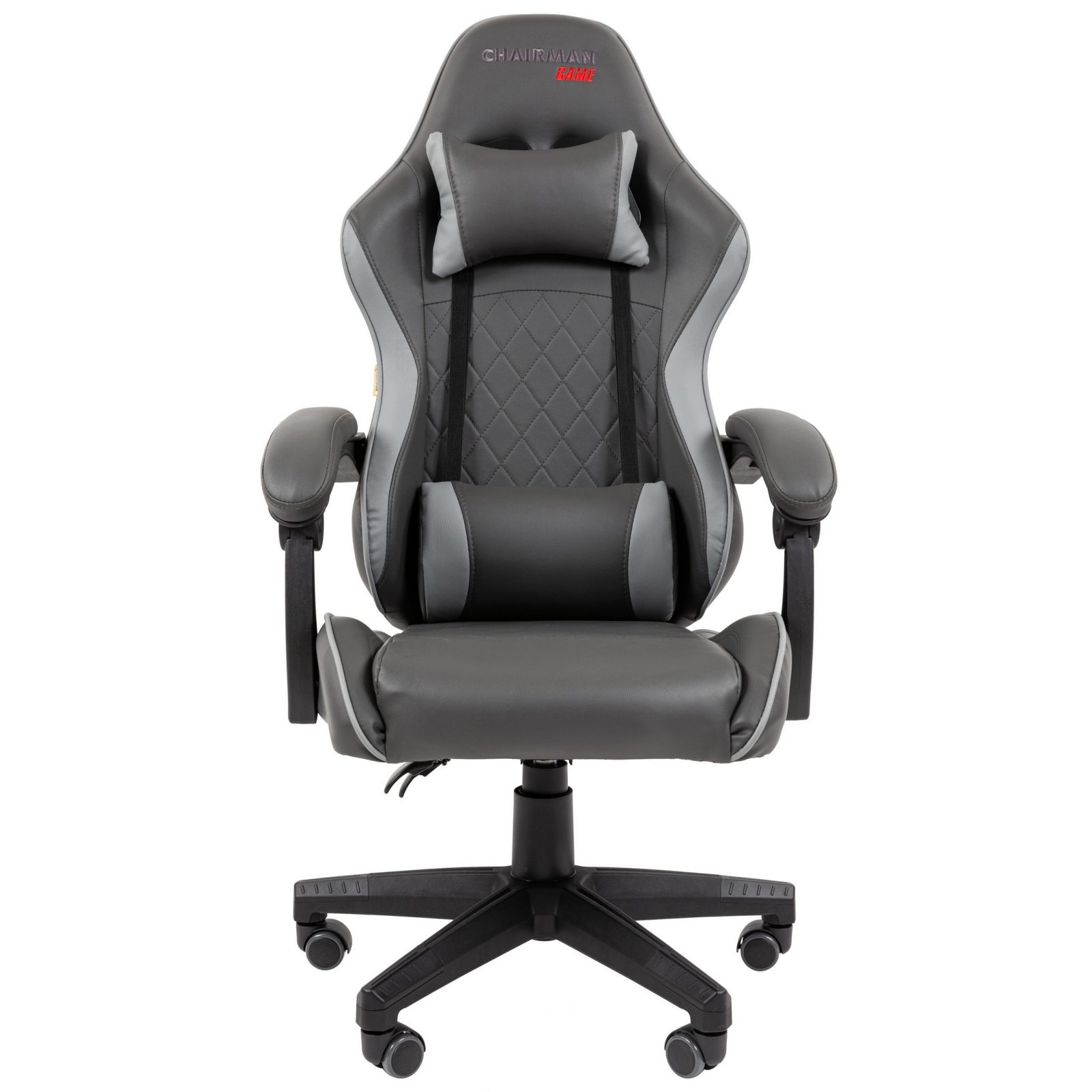 Игровое кресло CHAIRMAN 28, экокожа, черный/серый