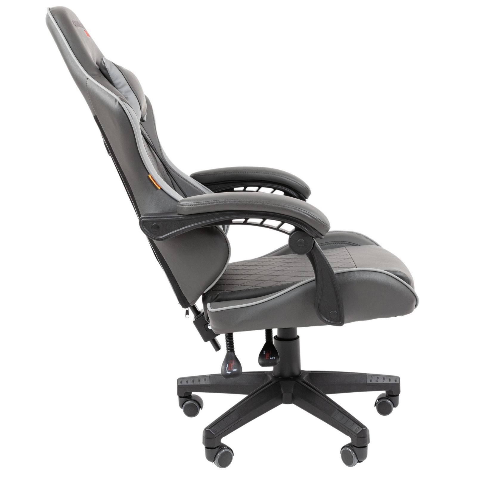 Игровое кресло CHAIRMAN 28, экокожа, черный/серый