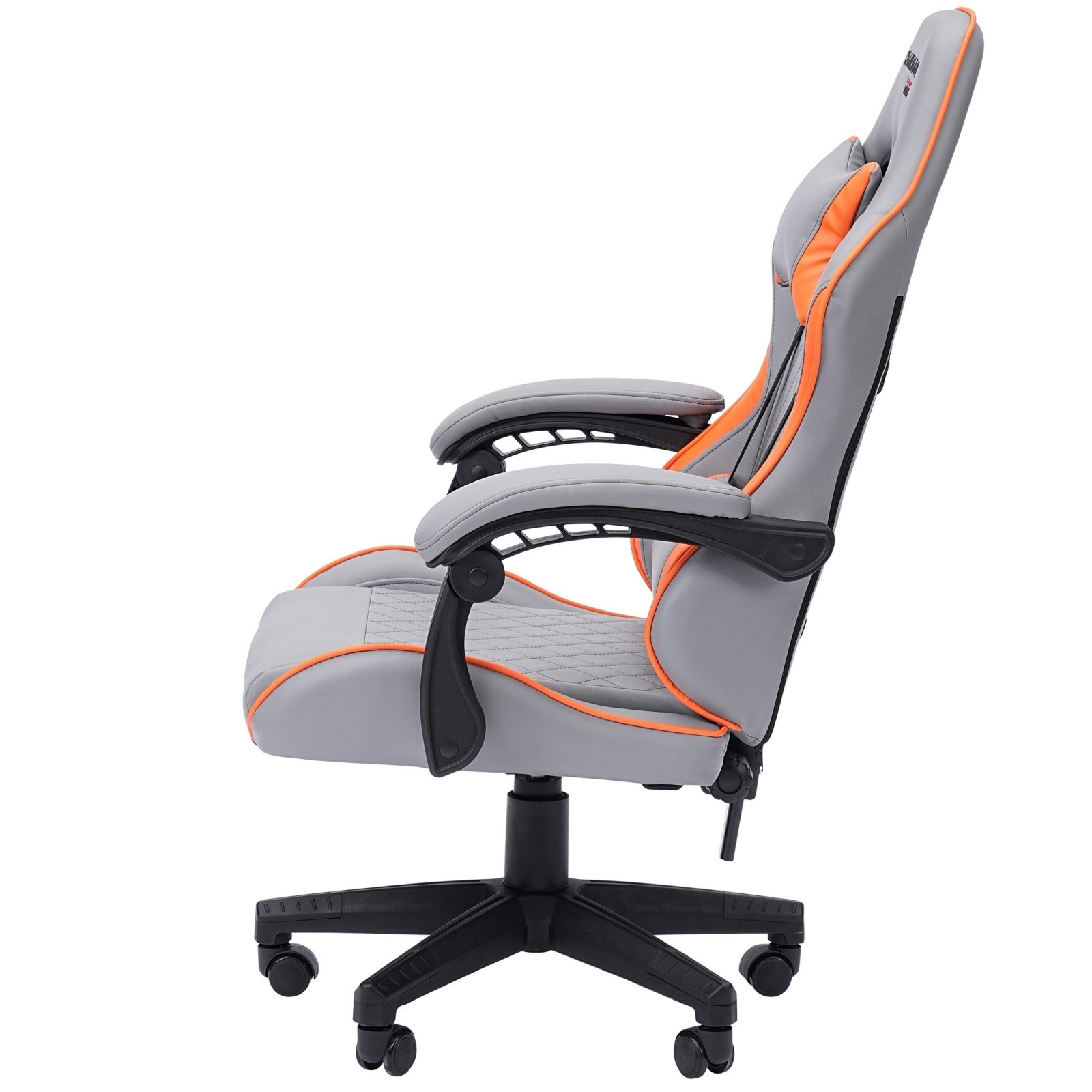 Игровое кресло CHAIRMAN 28, экокожа, серый/оранжевый
