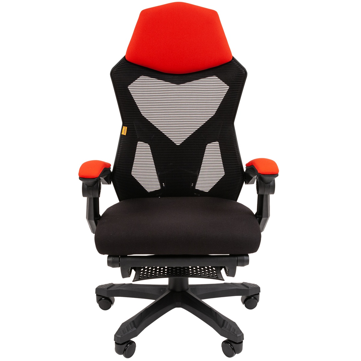 Игровое кресло CHAIRMAN 571, ткань/сетка, черный/красный