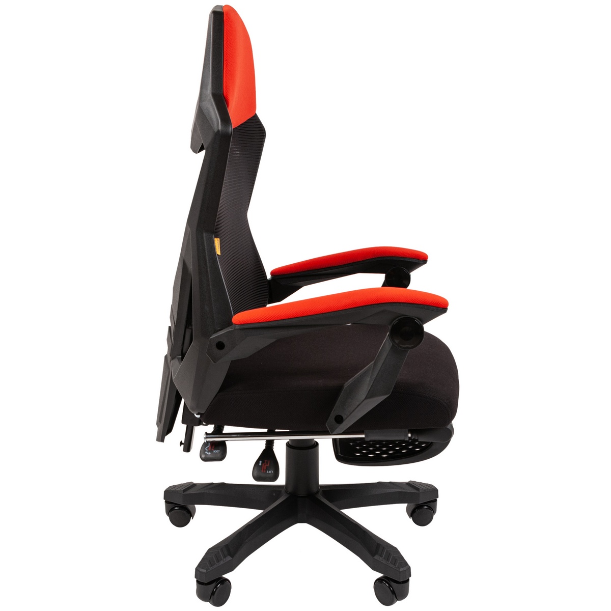 Игровое кресло CHAIRMAN 571, ткань/сетка, черный/красный