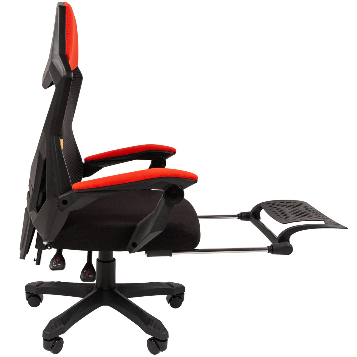 Игровое кресло CHAIRMAN 571, ткань/сетка, черный/красный