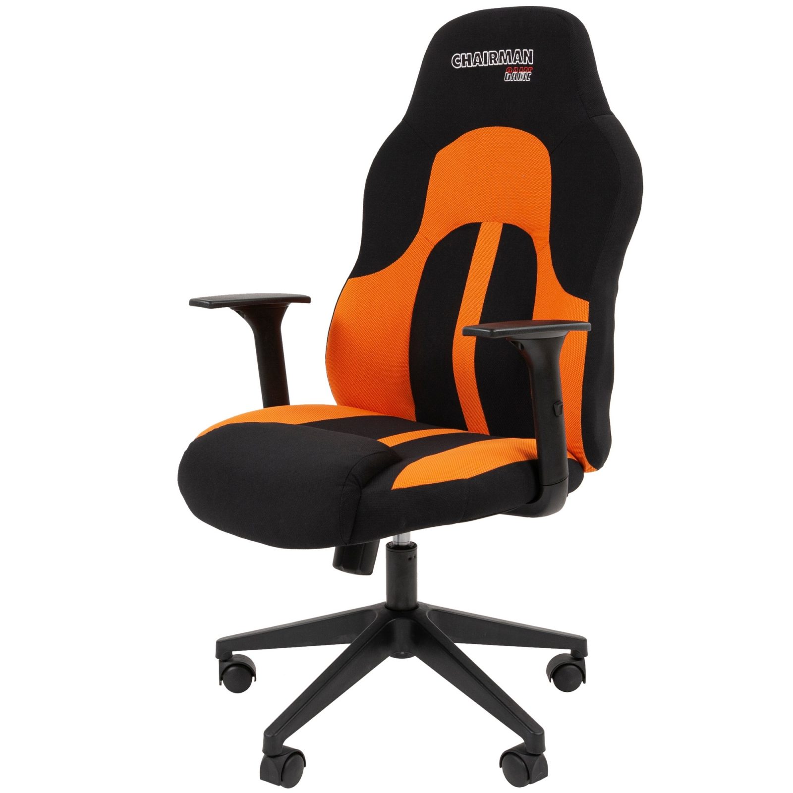 Игровое кресло CHAIRMAN ДРАЙВ 11, ткань, черный/оранжевый