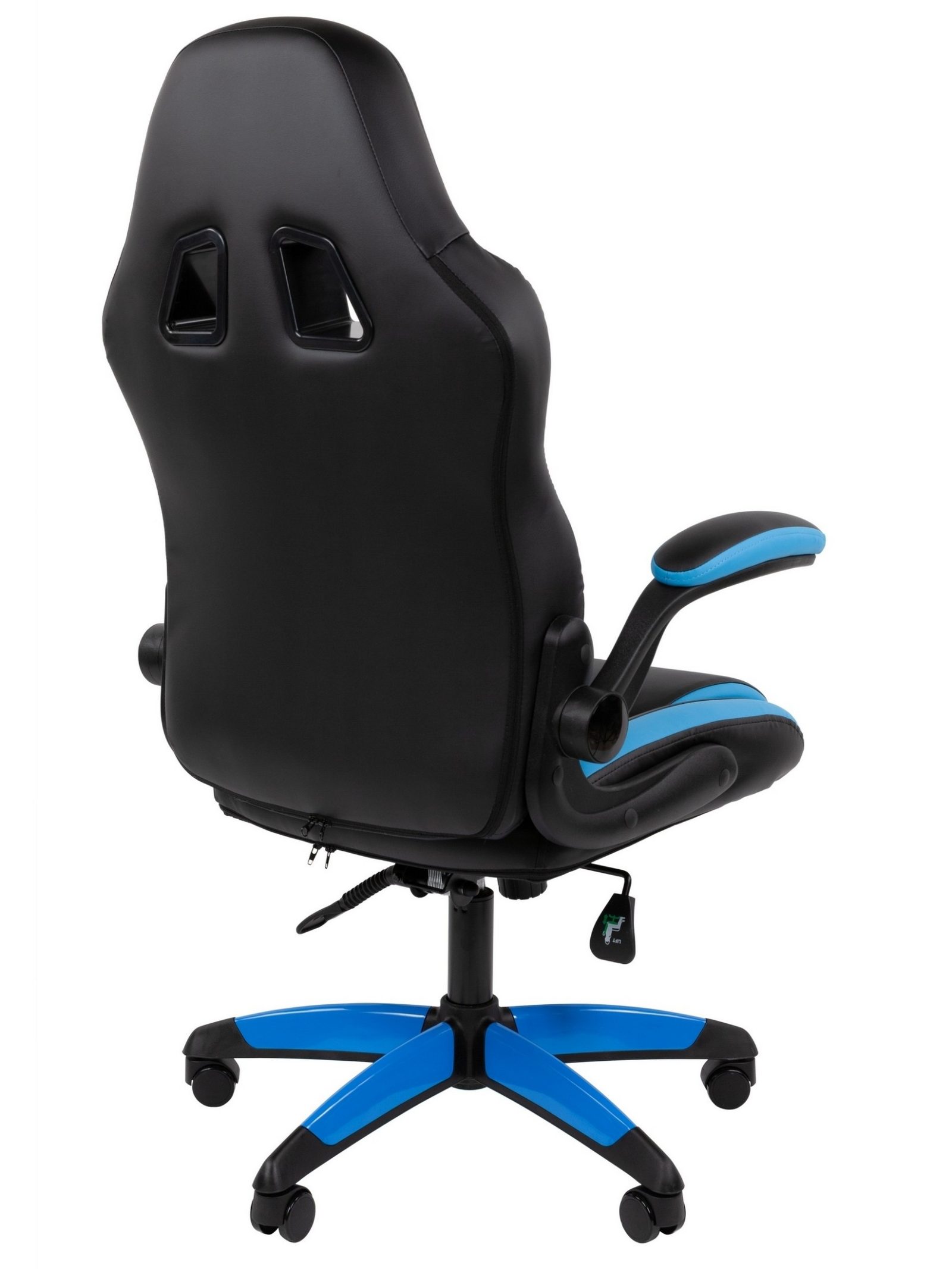 Игровое кресло CHAIRMAN ДРАЙВ 15, экокожа, черный/голубой/белый