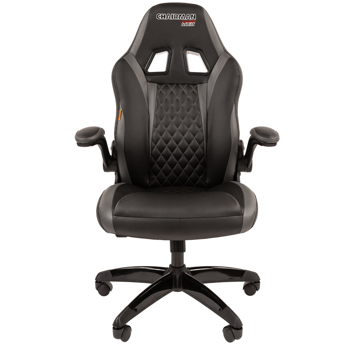 Игровое кресло CHAIRMAN ДРАЙВ 15, экокожа, черный/серый