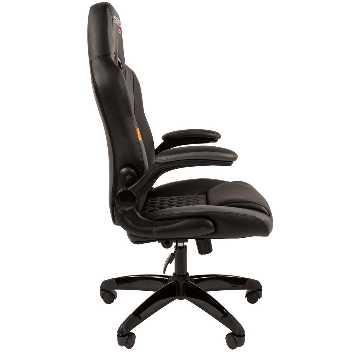 Игровое кресло CHAIRMAN ДРАЙВ 15, экокожа, черный/серый