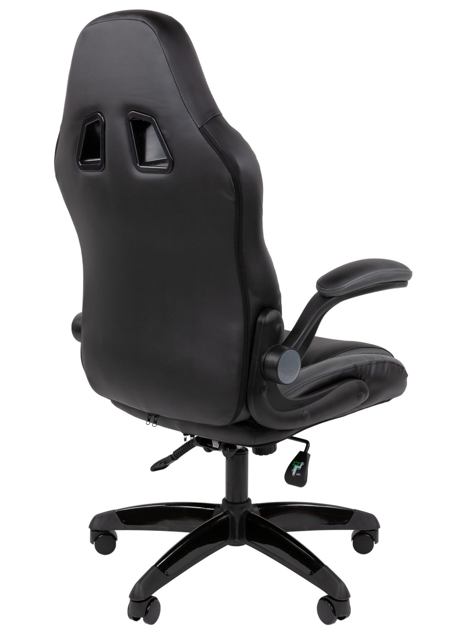 Игровое кресло CHAIRMAN ДРАЙВ 15, экокожа, черный/серый/белый