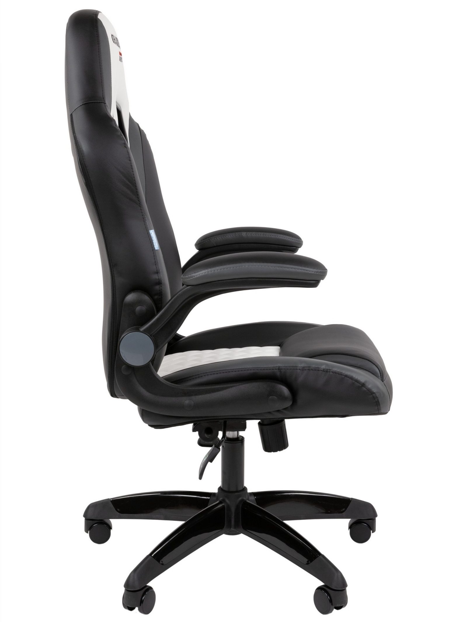 Игровое кресло CHAIRMAN ДРАЙВ 15, экокожа, черный/серый/белый