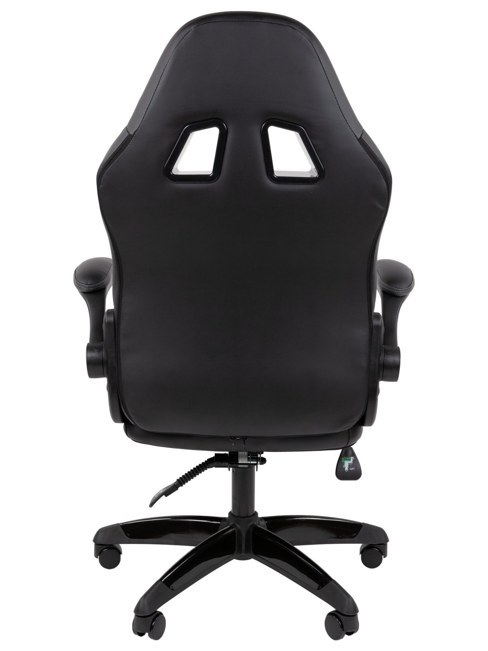 Игровое кресло CHAIRMAN ДРАЙВ 15, экокожа, черный/серый/белый