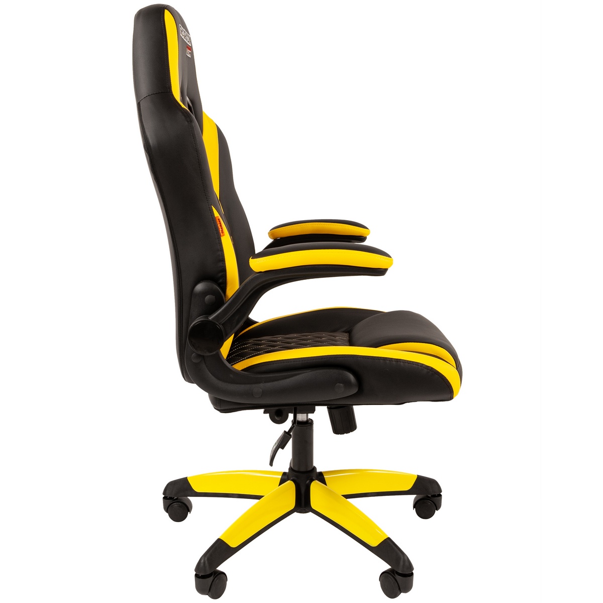 Игровое кресло CHAIRMAN ДРАЙВ 15, экокожа, черный/желтый