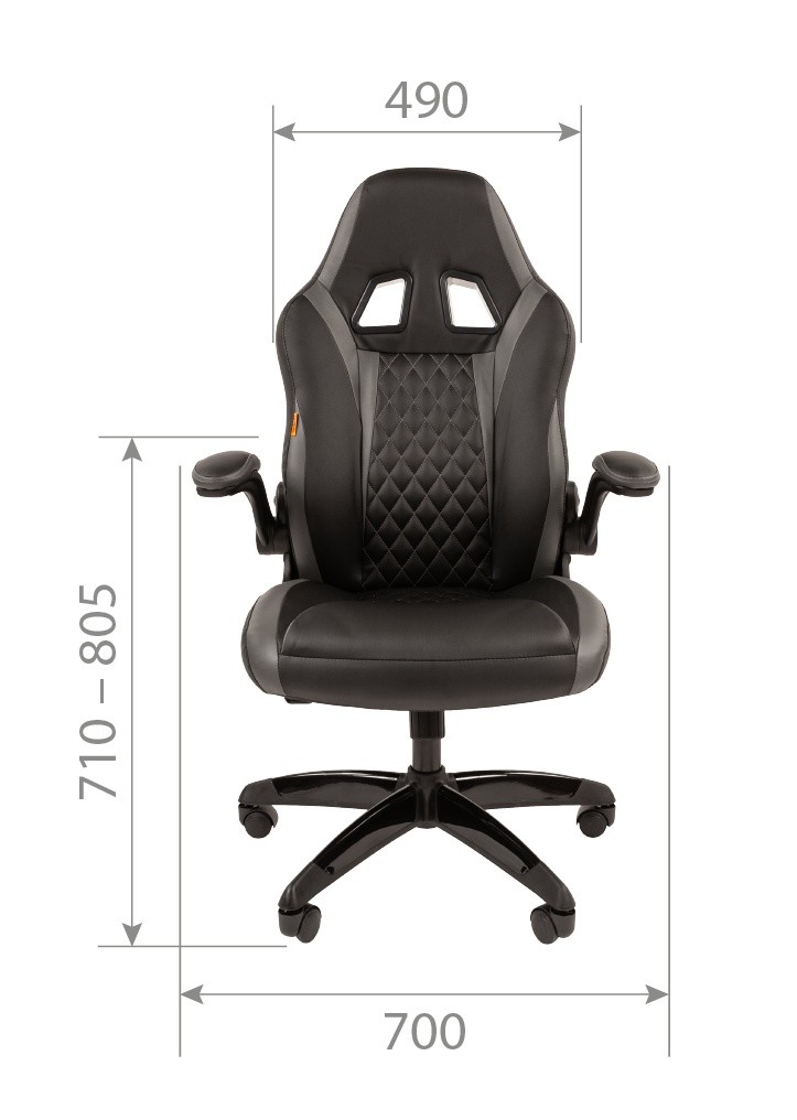 Игровое кресло CHAIRMAN ДРАЙВ 15, экокожа, черный/желтый