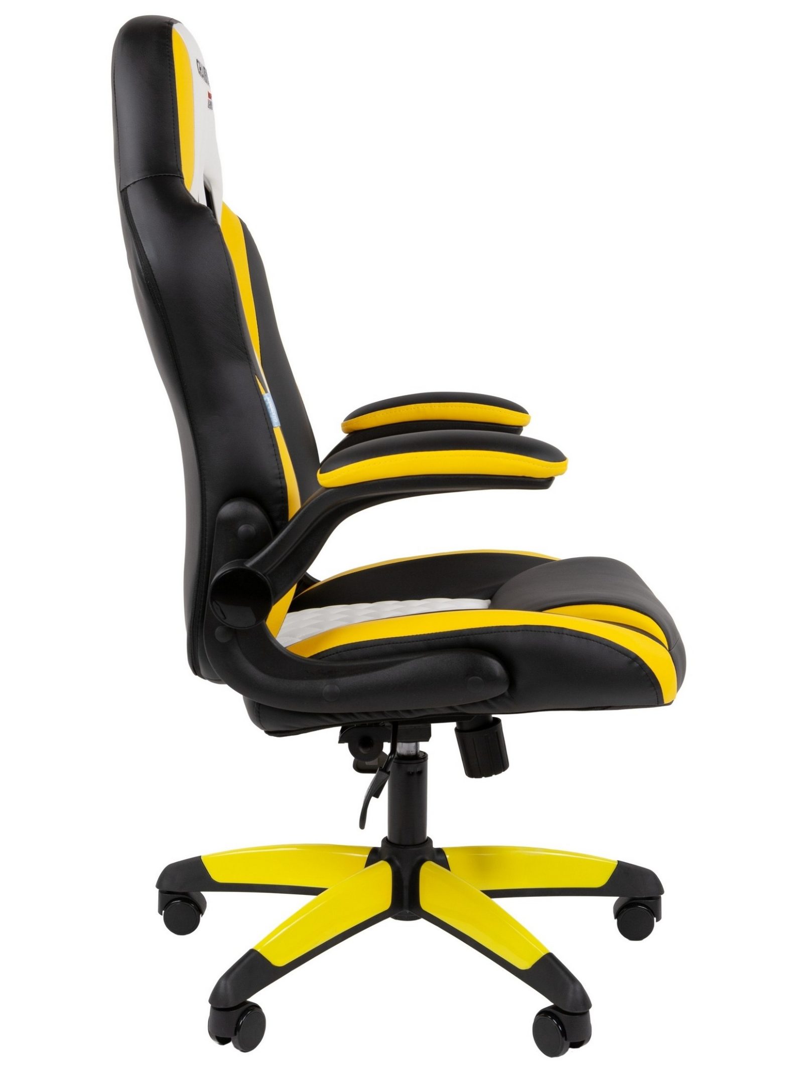 Игровое кресло CHAIRMAN ДРАЙВ 15, экокожа, черный/желтый/белый
