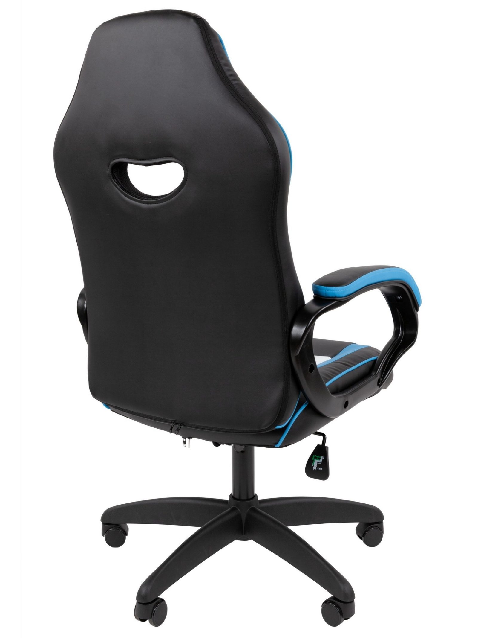 Игровое кресло CHAIRMAN ДРАЙВ 16, экокожа, черный/голубой/белый