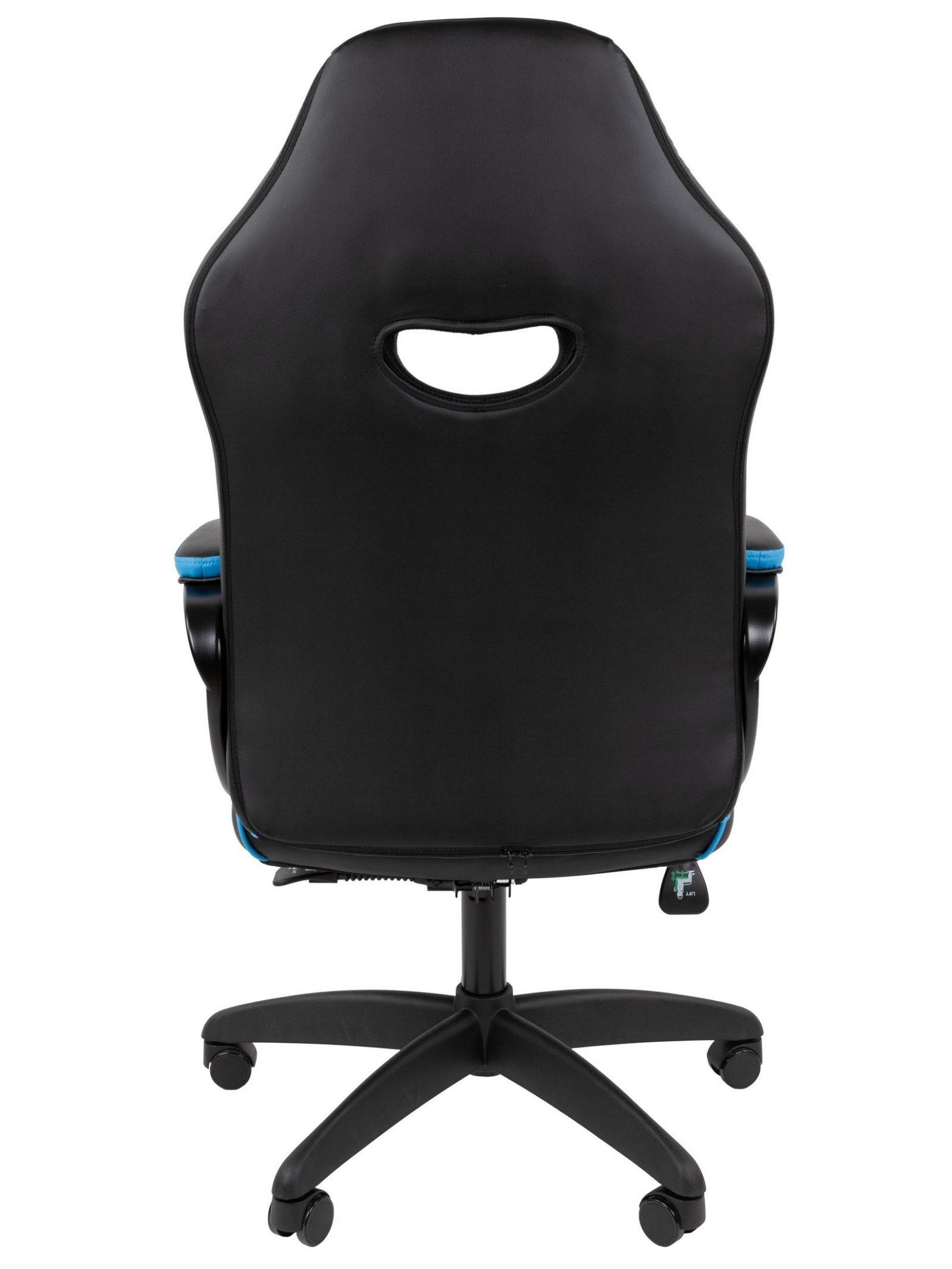 Игровое кресло CHAIRMAN ДРАЙВ 16, экокожа, черный/голубой/белый
