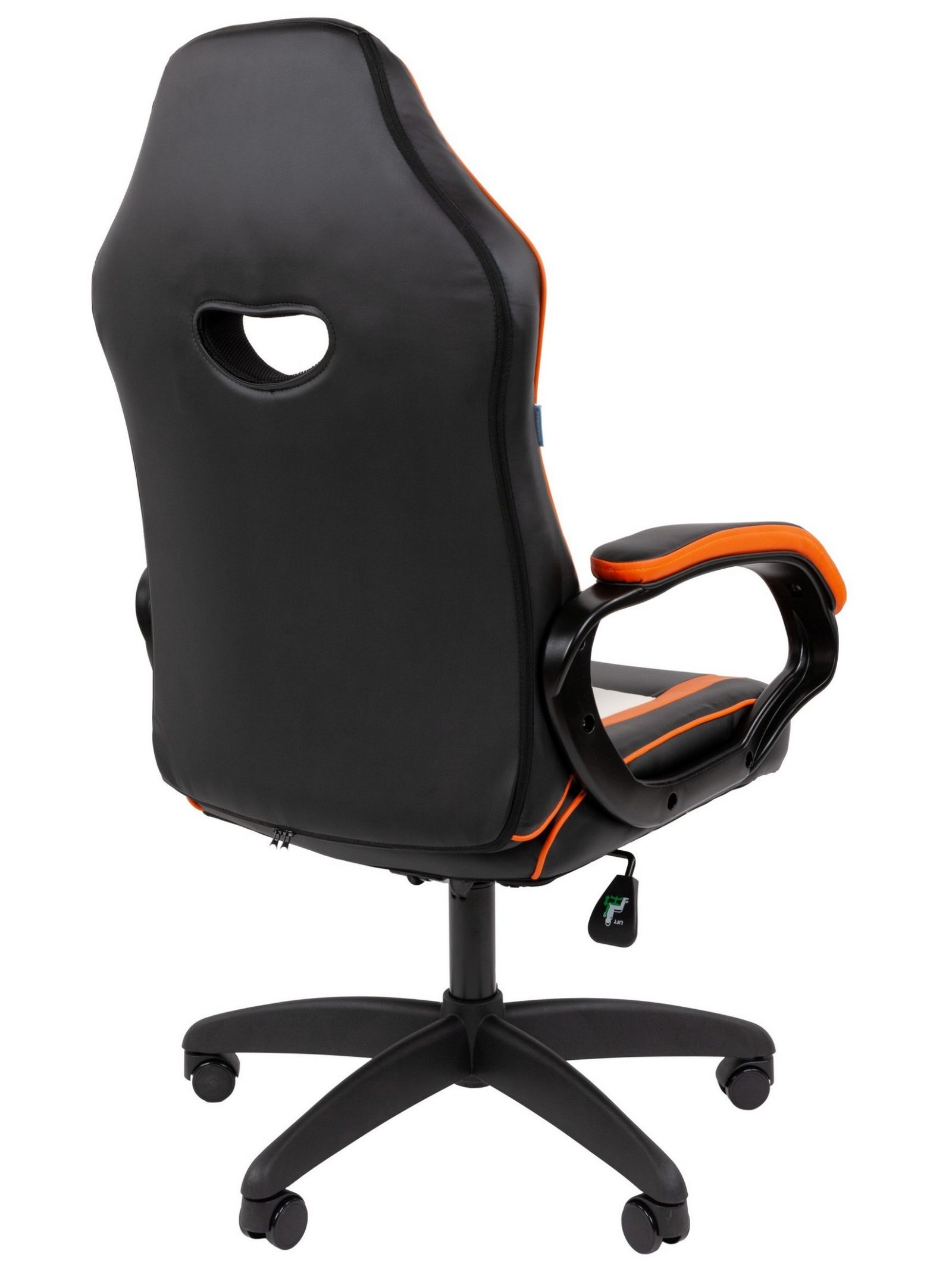 Игровое кресло CHAIRMAN ДРАЙВ 16, экокожа, черный/оранжевый/белый