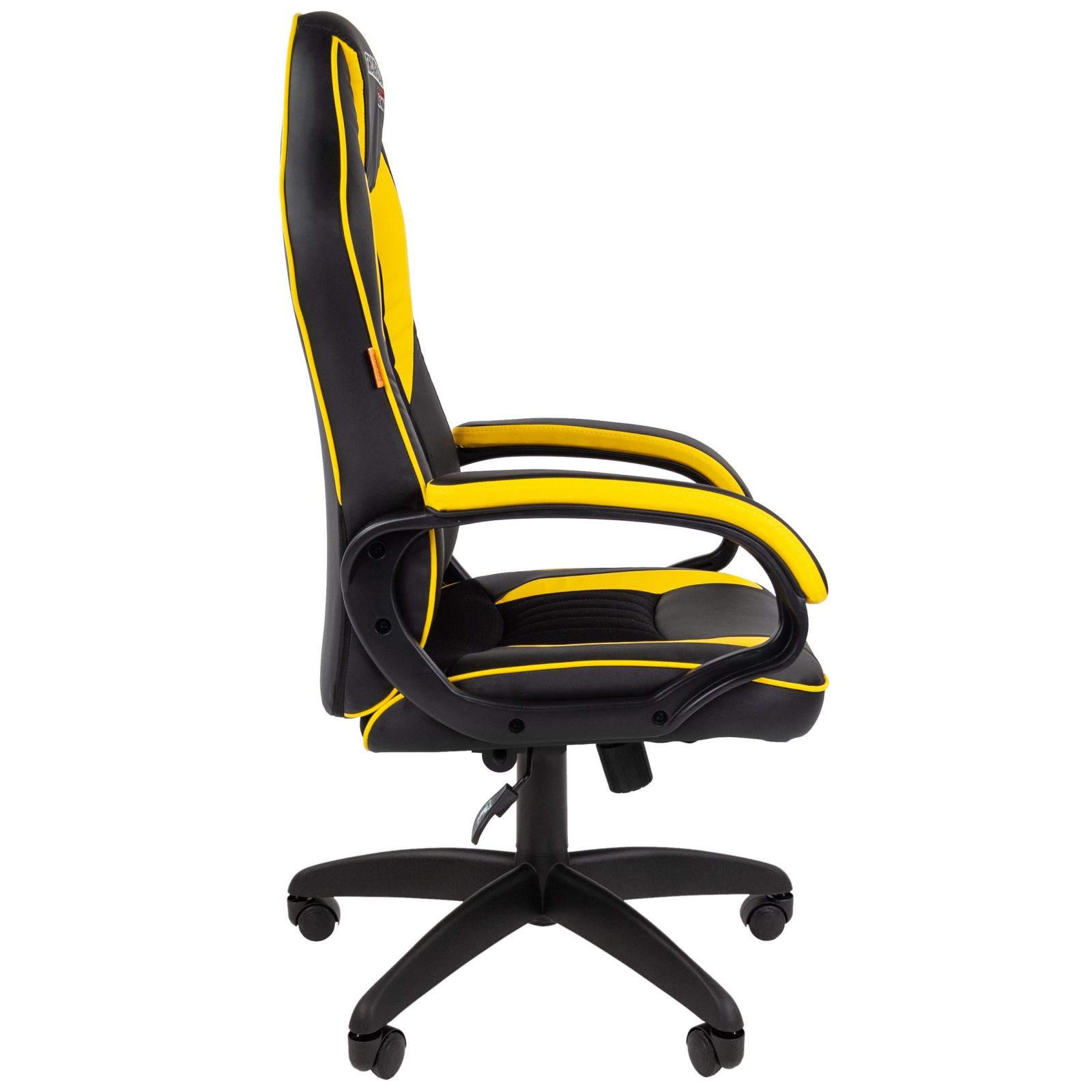 Игровое кресло CHAIRMAN ДРАЙВ 16, экокожа, черный/желтый