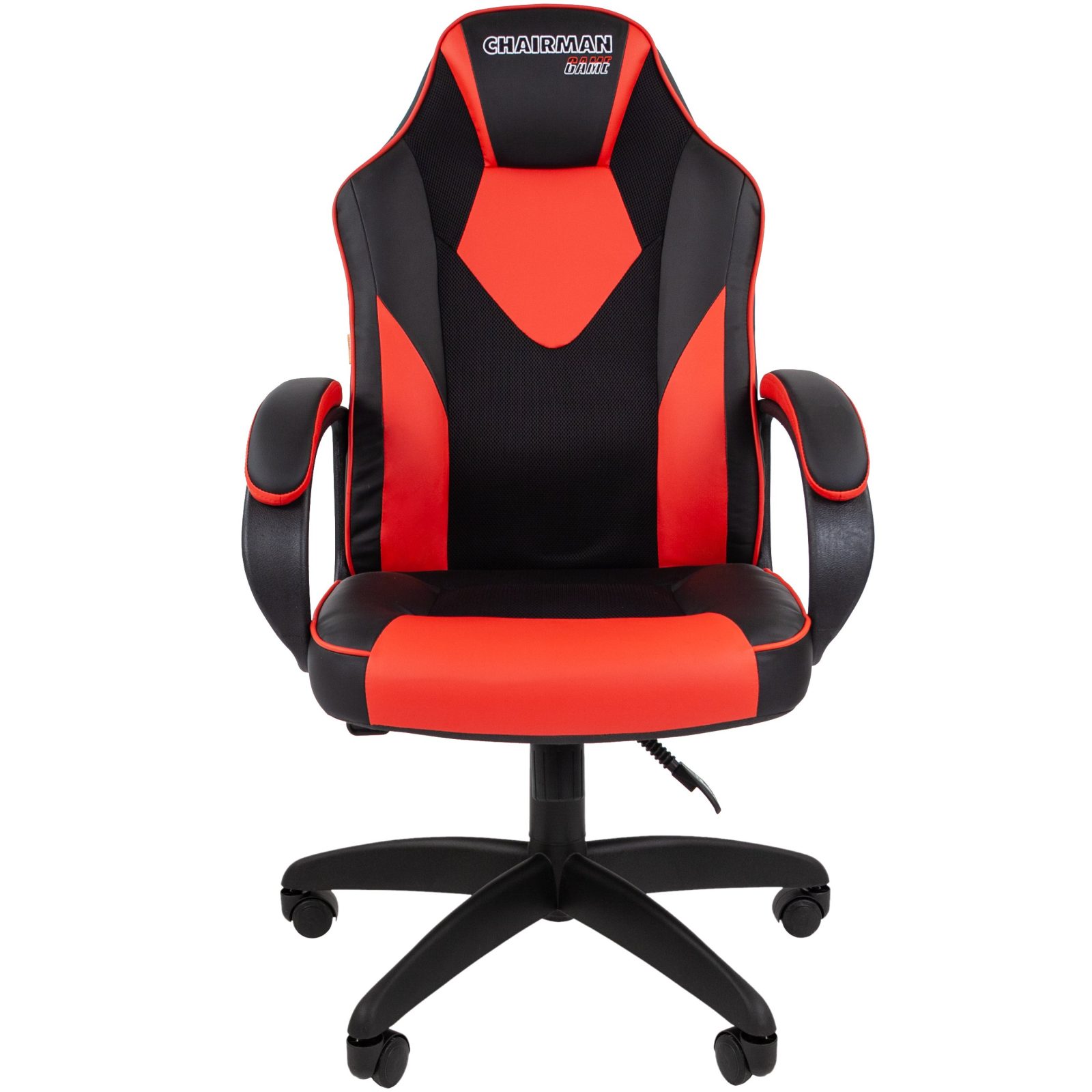 Игровое кресло CHAIRMAN ДРАЙВ 17, экокожа, черный/красный
