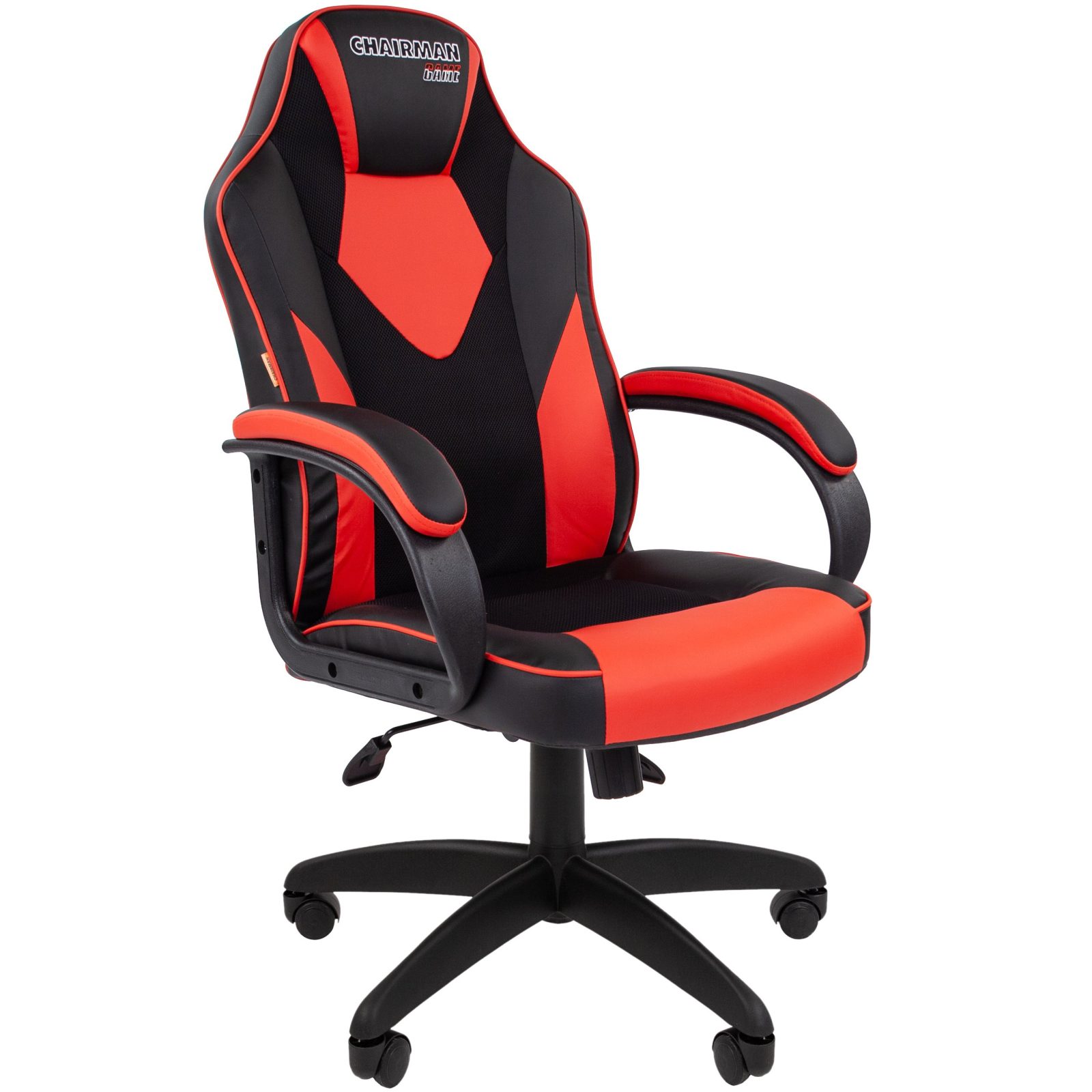 Игровое кресло CHAIRMAN ДРАЙВ 17, экокожа, черный/красный