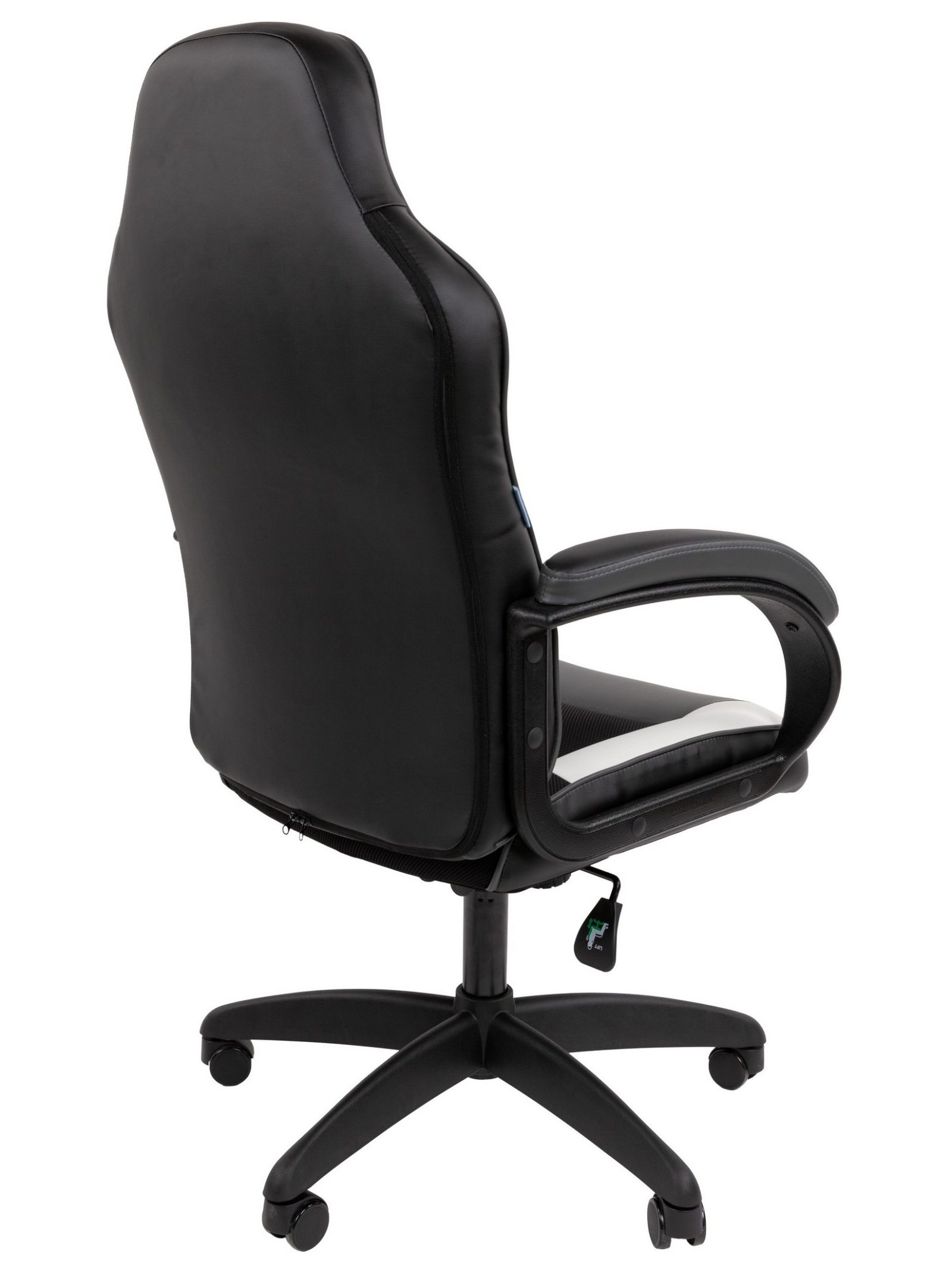 Игровое кресло CHAIRMAN ДРАЙВ 17, экокожа, черный/серый/белый