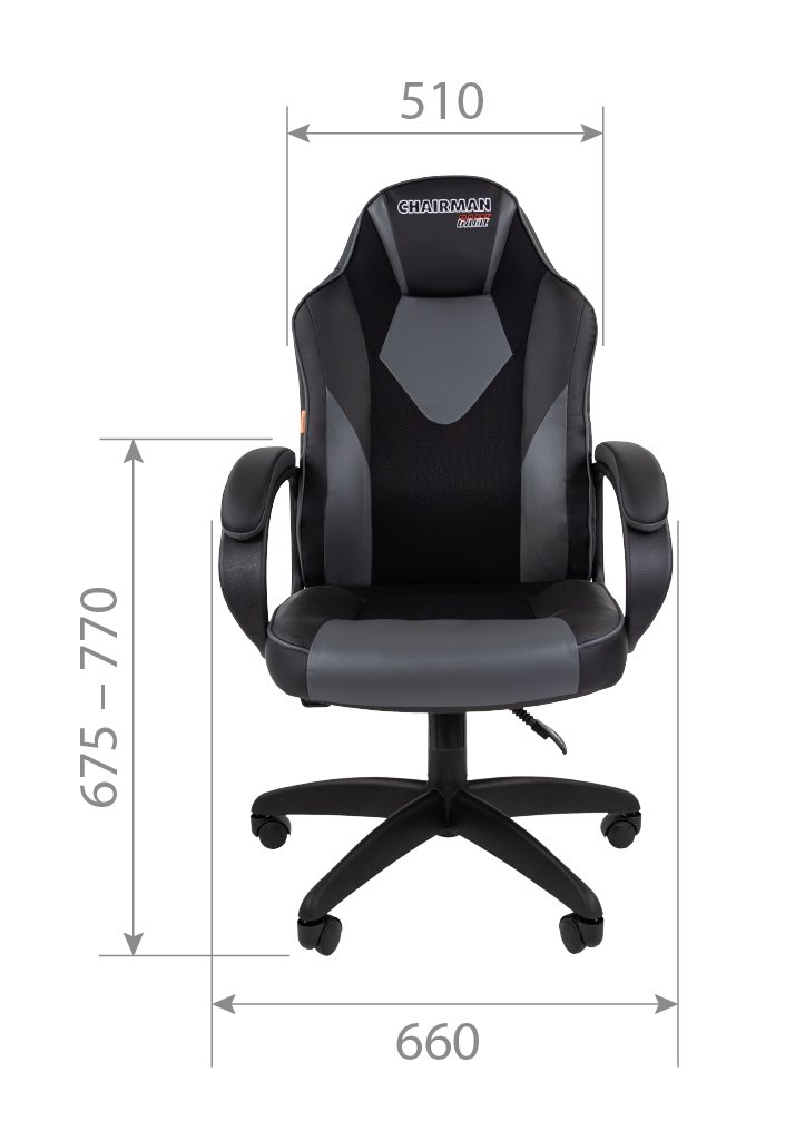 Игровое кресло CHAIRMAN ДРАЙВ 17, экокожа, черный/желтый