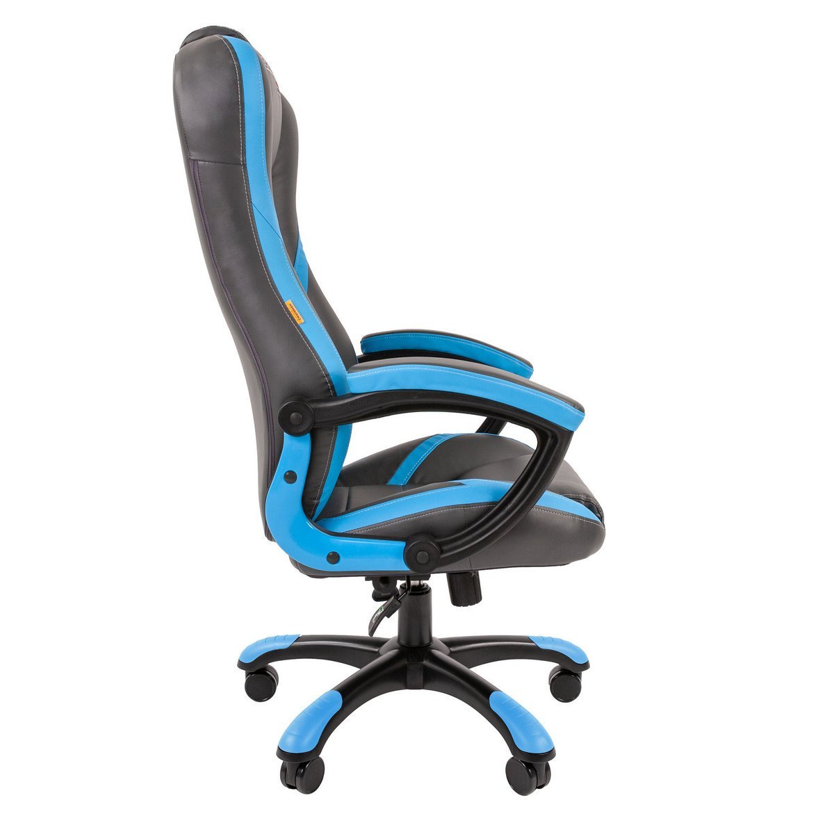 Игровое кресло CHAIRMAN ДРАЙВ 22, экокожа, серый/голубой
