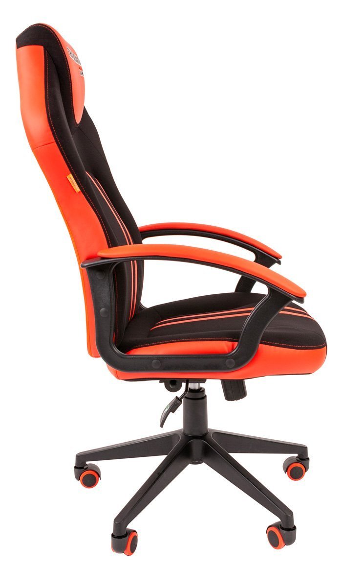 Игровое кресло CHAIRMAN ДРАЙВ 26, экокожа/ткань, черный/красный