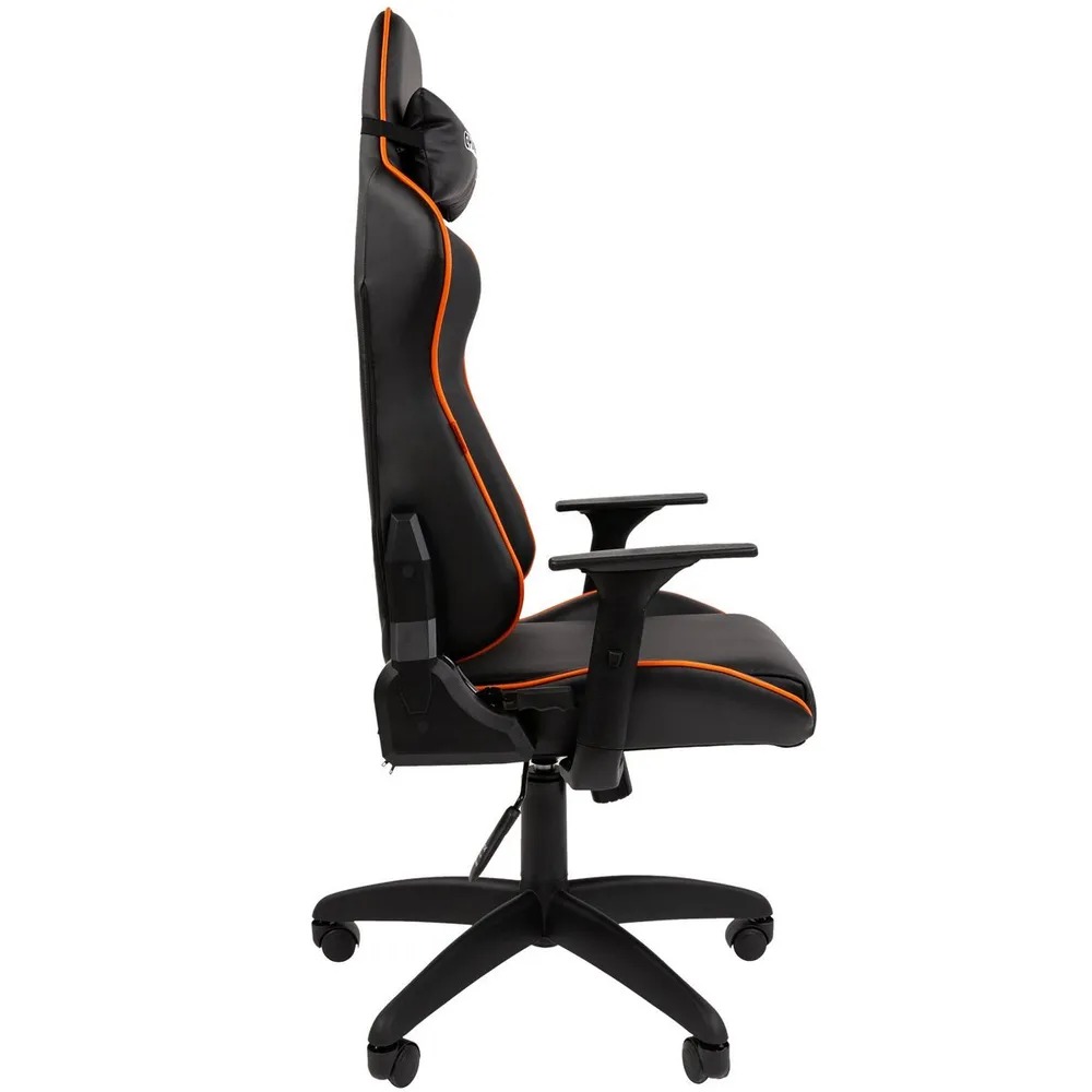 Игровое кресло CHAIRMAN ДРАЙВ 40, экокожа, черный/оранжевый