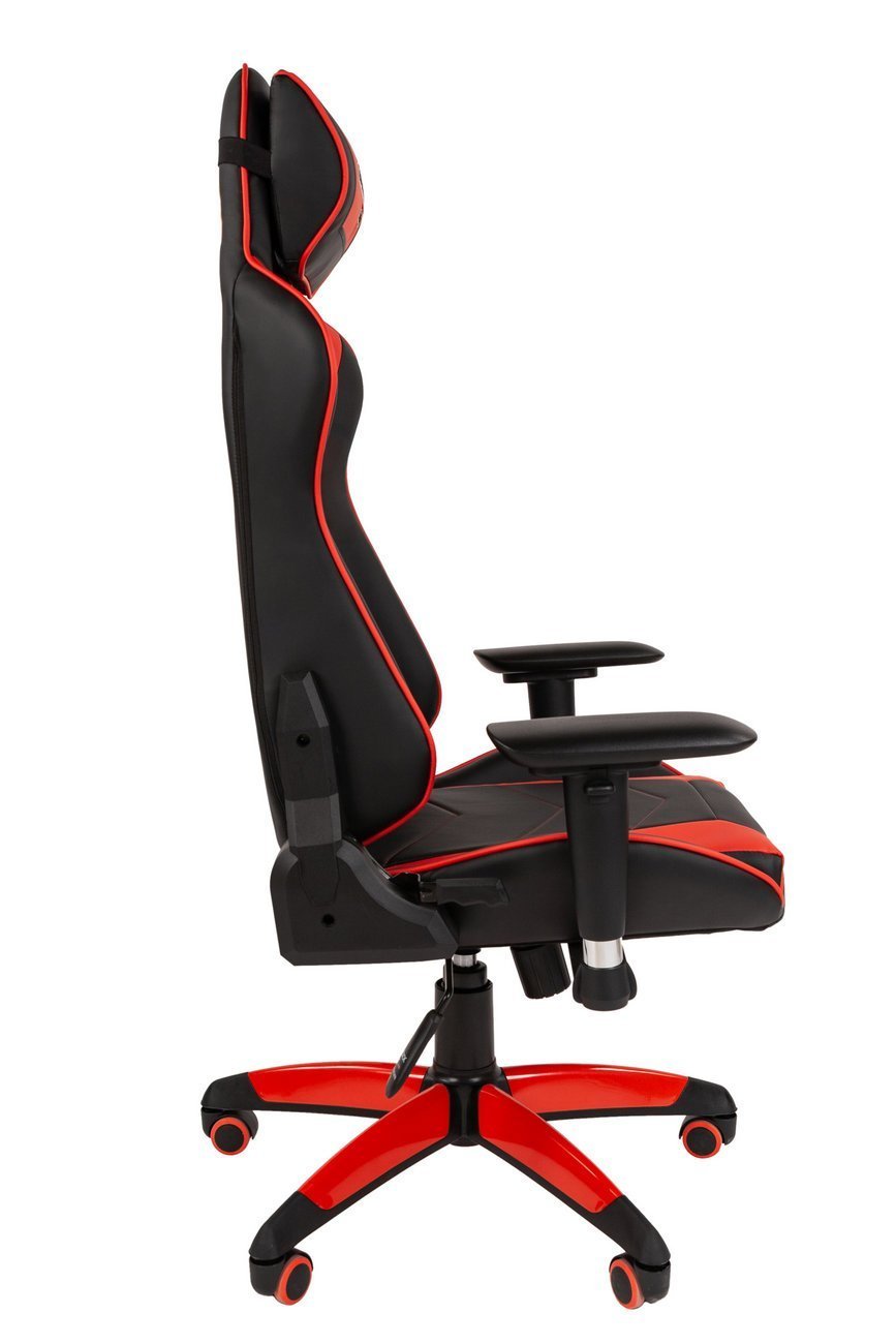 Игровое кресло CHAIRMAN ДРАЙВ 44, экокожа, черный/красный