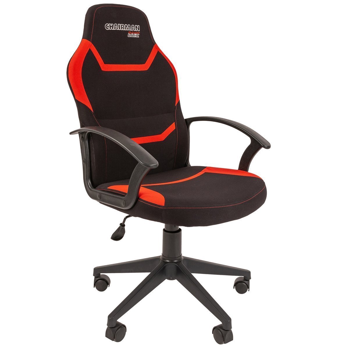 Игровое кресло CHAIRMAN ДРАЙВ 9, ткань, черный/красный