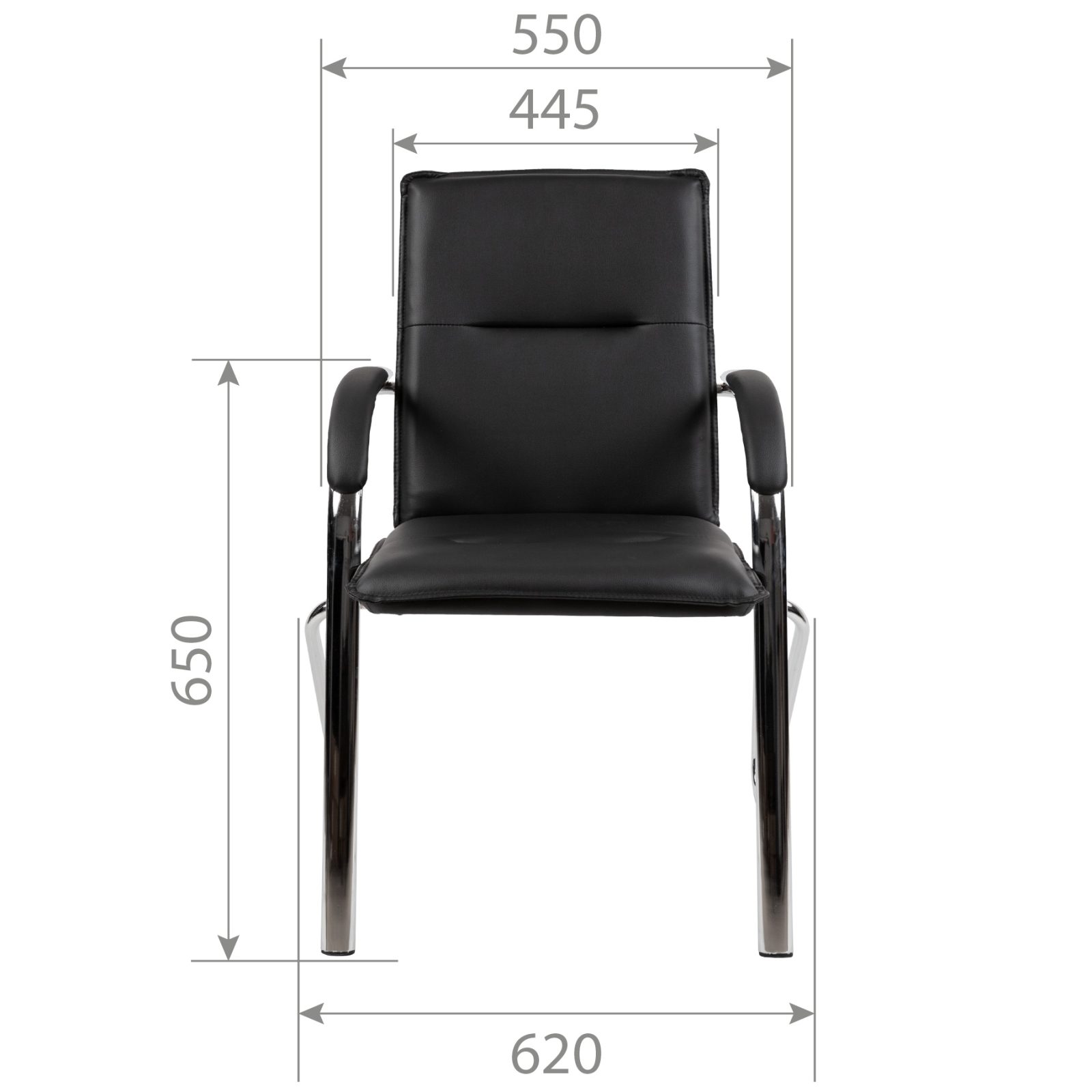 Комплект офисных кресел, 2 шт, CHAIRMAN 851, экокожа, черный