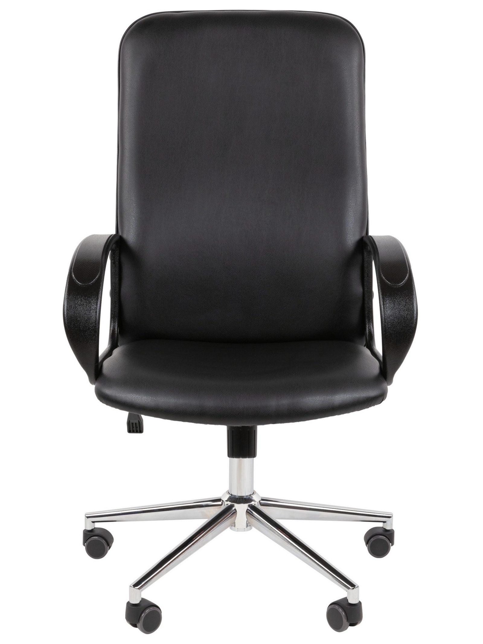 Офисное кресло CHAIRMAN 278 хром, экокожа, черный