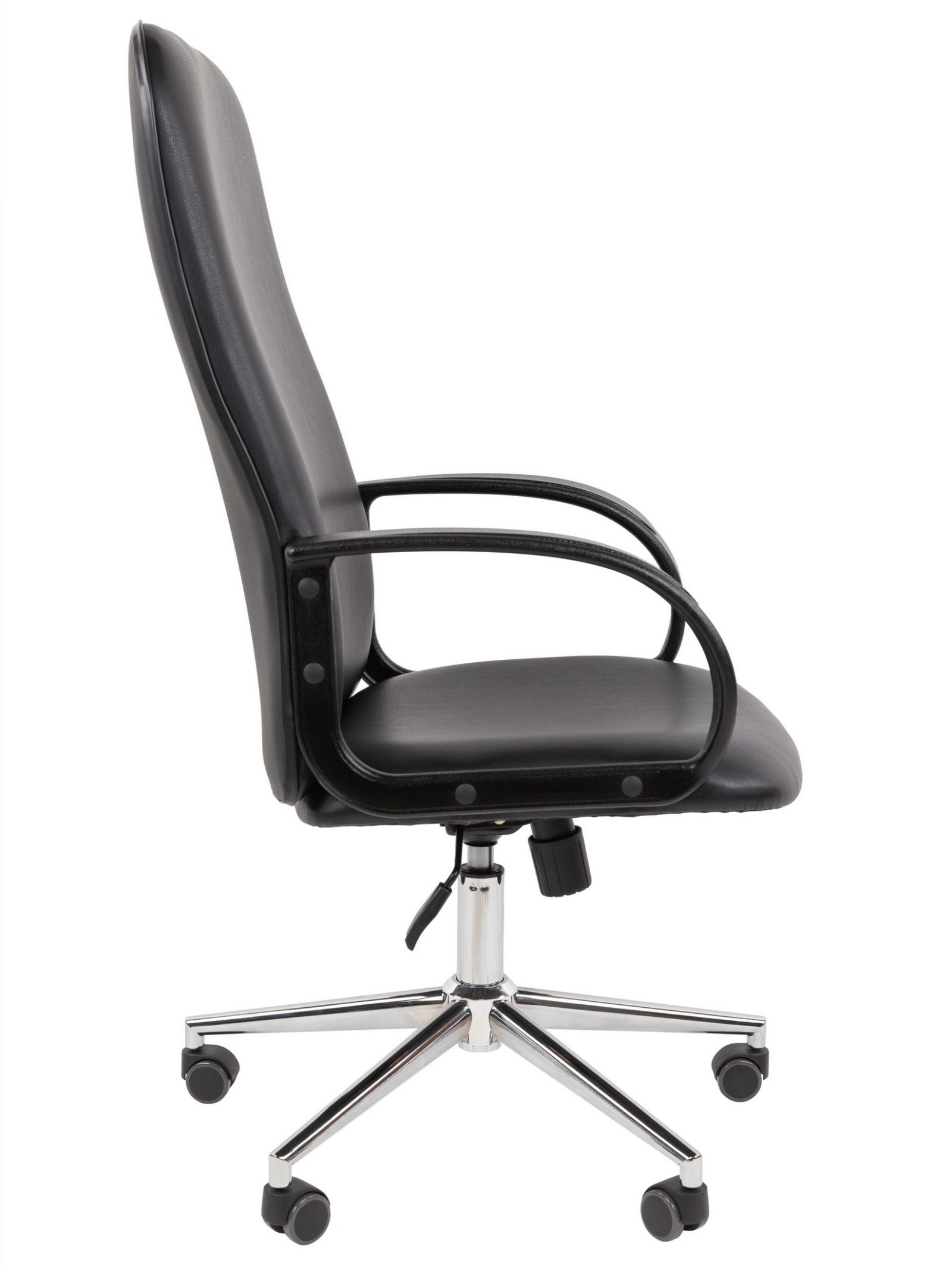 Офисное кресло CHAIRMAN 278 хром, экокожа, черный