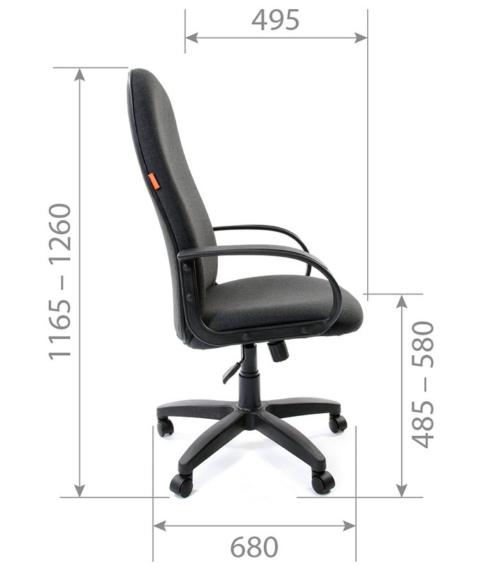 Офисное кресло CHAIRMAN 279, экокожа, черный