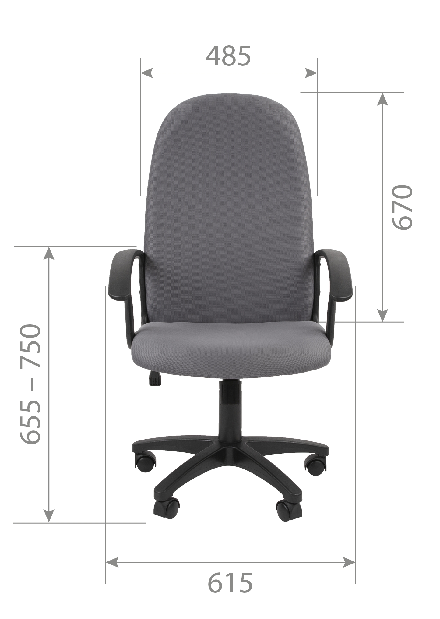 Офисное кресло CHAIRMAN 289, ткань ОС, серый