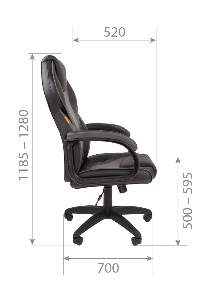 Офисное кресло CHAIRMAN 299, экокожа, черный/серый