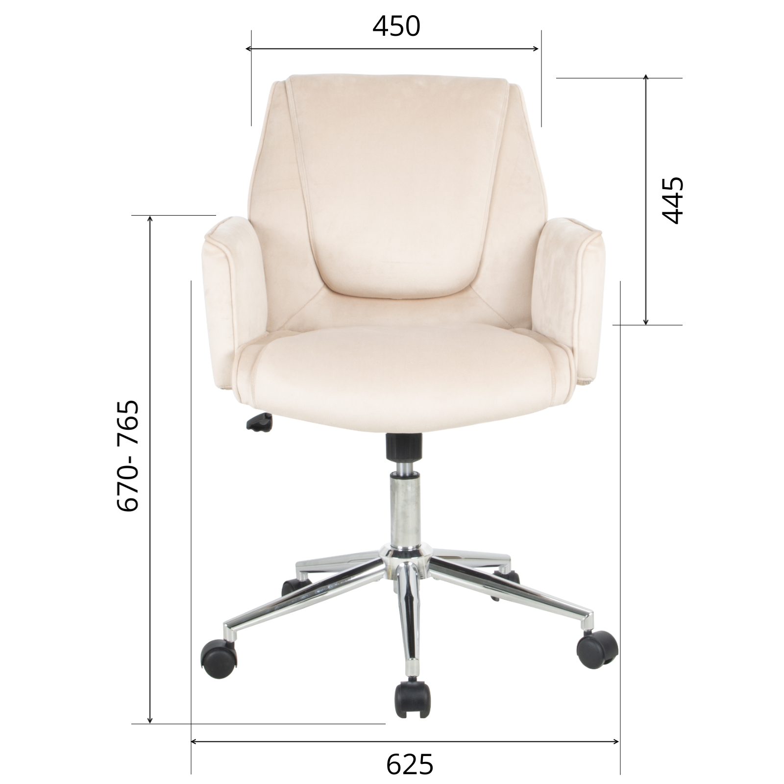 Офисное кресло CHAIRMAN 302, ткань велюр, бежевый